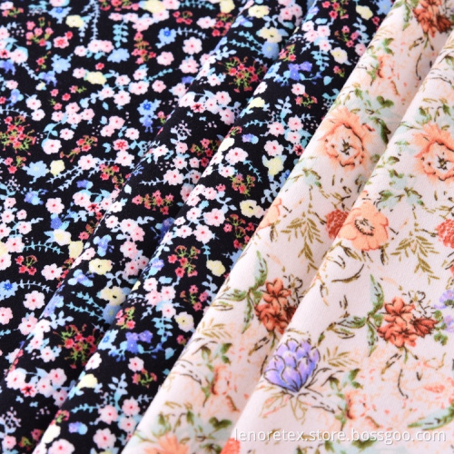 Stretch Polyester Sticka Dty Brushed Print Jersey Fabric